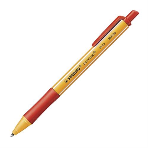 Stabilo Pointball Penna sfera a scatto CO2 Neutral, Rosso