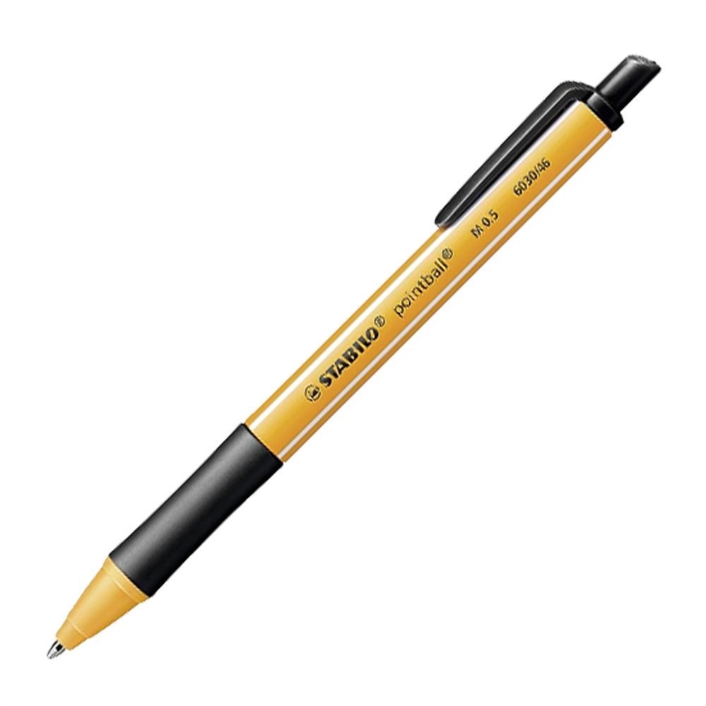 Stabilo Pointball Penna sfera a scatto CO2 Neutral, Nero
