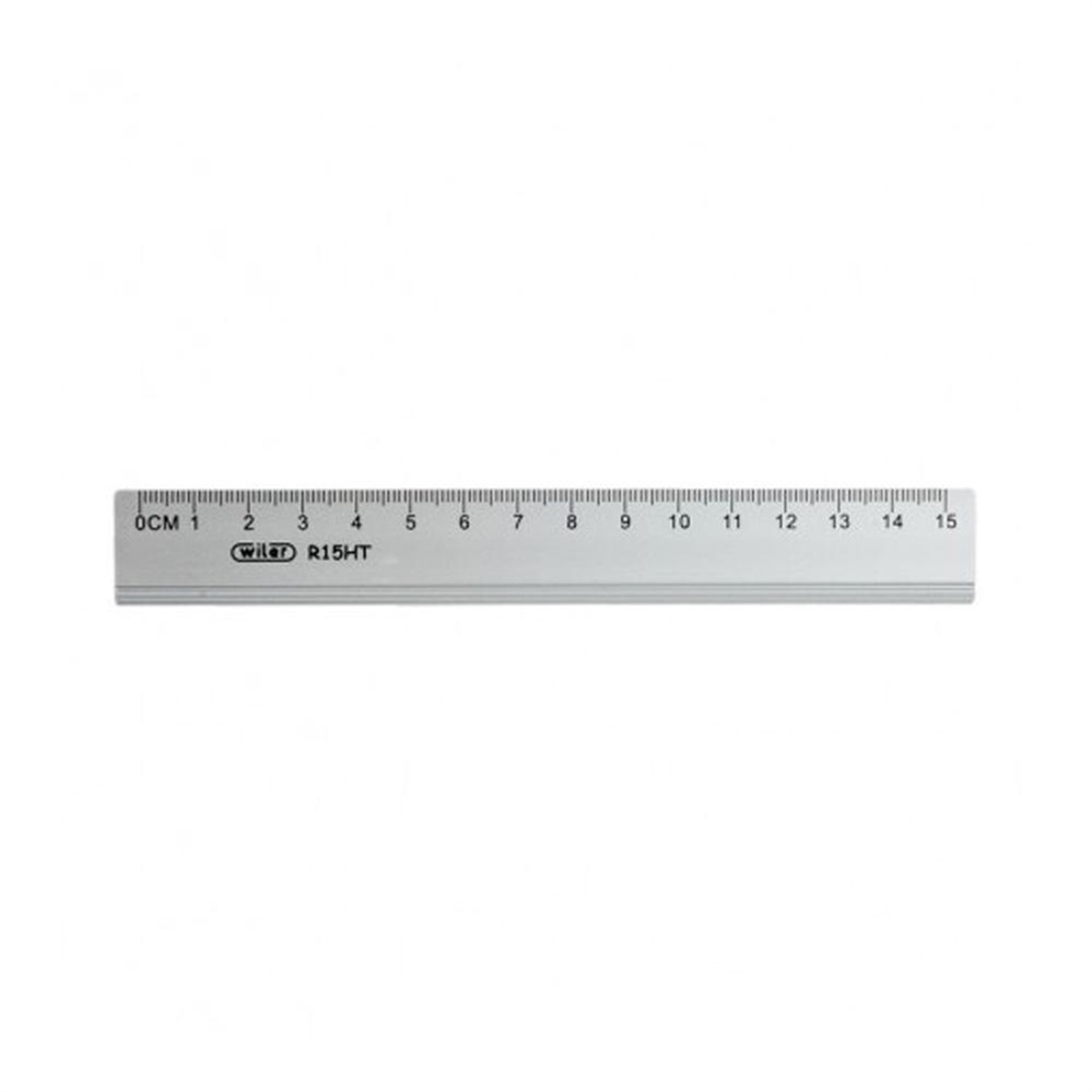 Wiler Righello 15 cm in alluminio