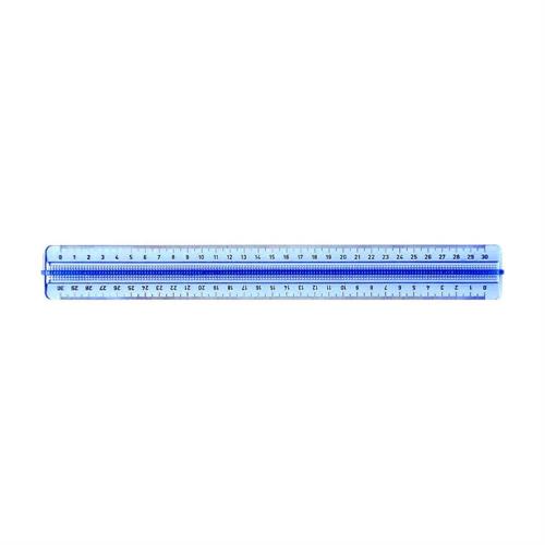 Wiler Righello 30 cm doppia millimetratura, con manico