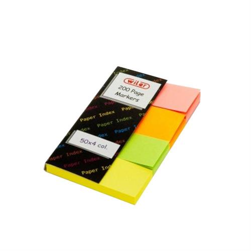Wiler Segnapagina in carta, 20x50 mm, Colori assortiti