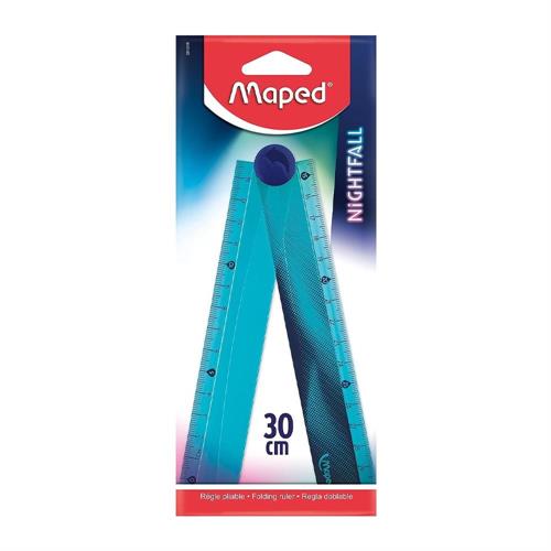 Maped Nightfall Righello 30 cm / 15 cm pieghevole