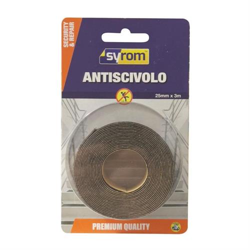 Syrom nastro antiscivolo adesivo, nero, 25x3 m