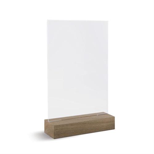 Lebez Portadepliant formato A4, con base legno