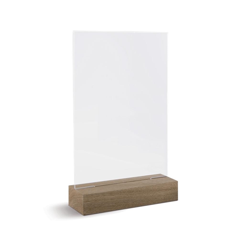 Lebez Portadepliant formato A5, con base legno