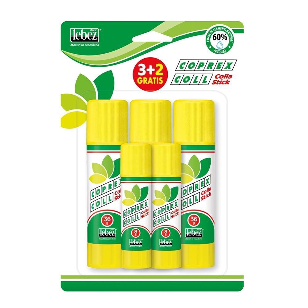 Lebez Colla stick Promo pack: 3pz da 36 gr + 2 da 8gr gratis
