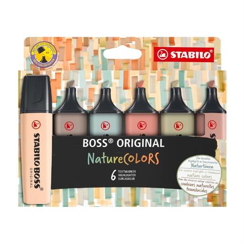 Stabilo Boss Nature Colors Evidenziatori, confezione 6 pezzi