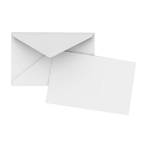 Nikoffice Buste con biglietti auguri 14 x 9 cm, bianco, 200 pezzi
