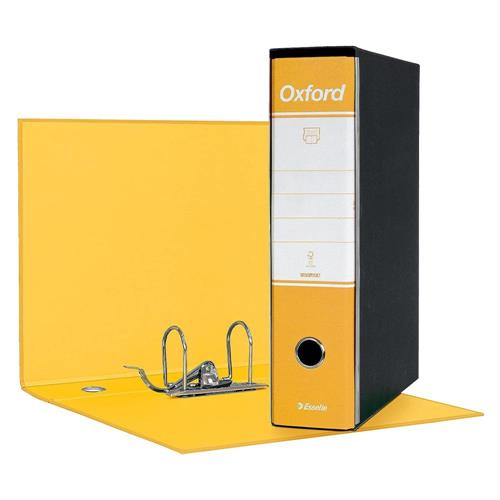 Esselte Registratore Oxford, Protocollo, Dorso 8 cm, Giallo