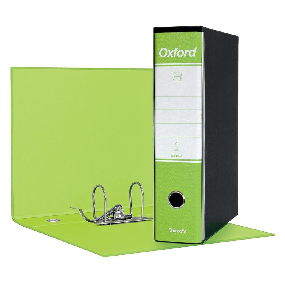 Esselte Registratore Oxford, Protocollo, Dorso 8 cm, Lime