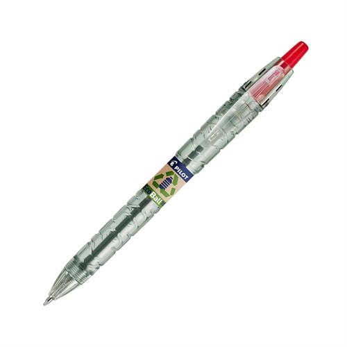 PILOT EcoBall Penna sfera a scatto, Punta 1 mm, Rosso