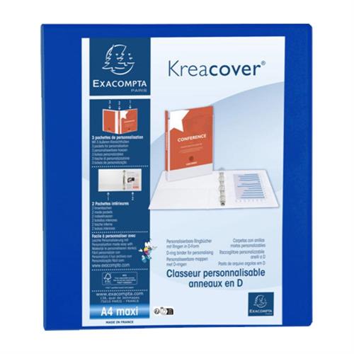 Exacompta Raccoglitore Personalizzabile 4 anelli a D 60 mm