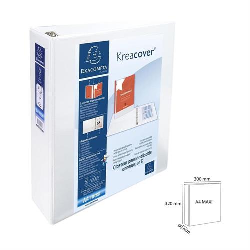 Exacompta Raccoglitore Personalizzabile 4 anelli a D 60 mm