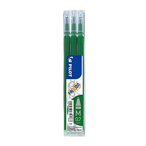 Pilot Frixion Refill per penna a sfera, 0.7 mm, Verde, 3 pz