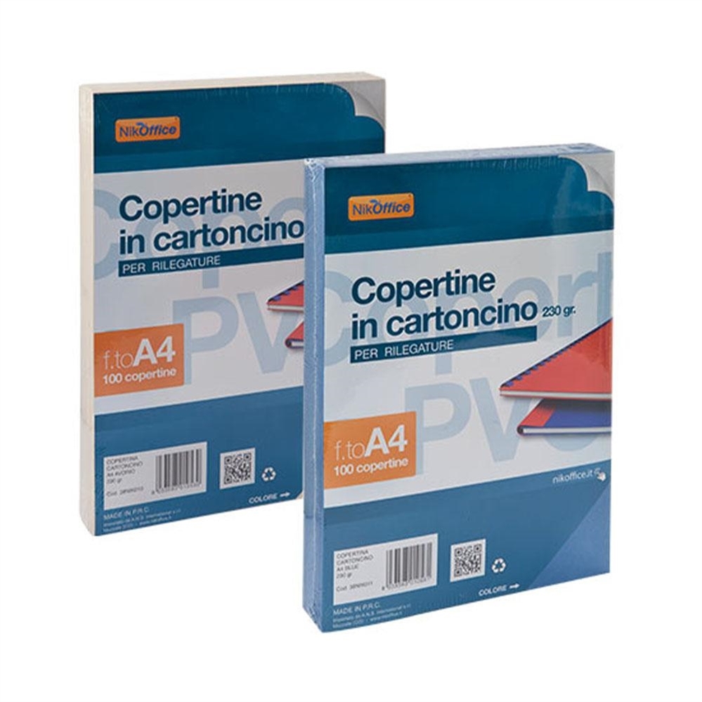 Cartoncino per rilegare A4 230 gr, Blu, 100 fogli