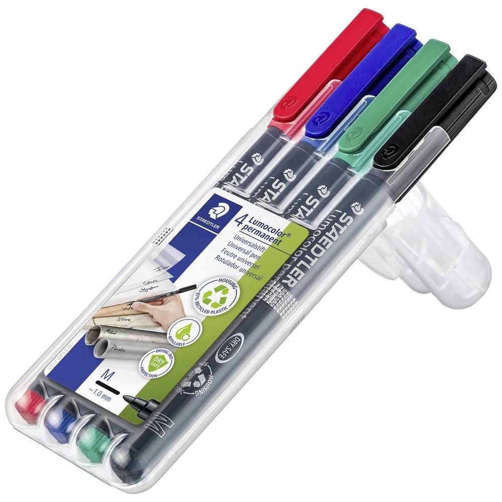 Staedtler Lumocolor Pennarello permanente punta media, 6 pz