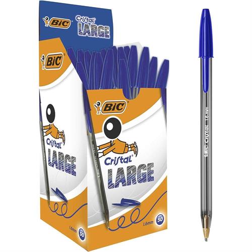 BIC Penna a sfera Punta large 1.6 mm, colore blu