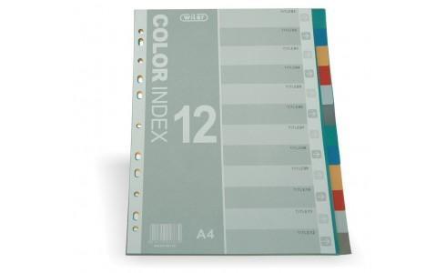 Wiler Divisori intercalari 12 tasti colorati in PP