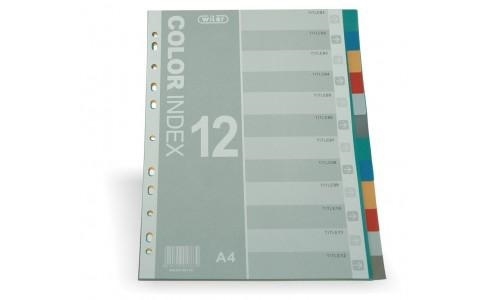 Wiler Divisori intercalari 12 tasti colorati in PP