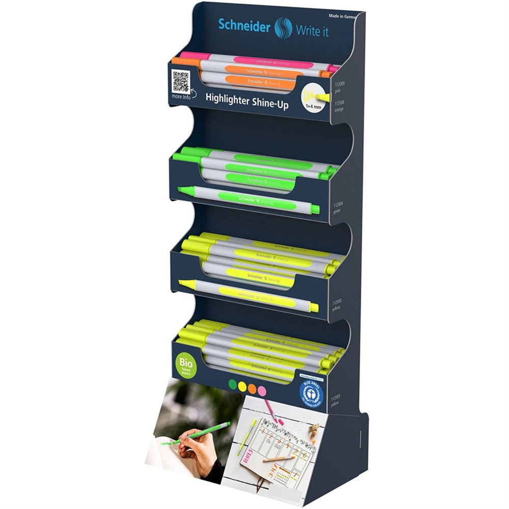Schneider Shine Up Evidenziatore ergonomico, espositore 80 pezzi