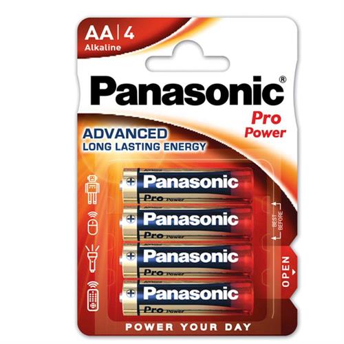 Panasonic Batterie Alkaline Pro Power stilo LR06, 4 pezzi