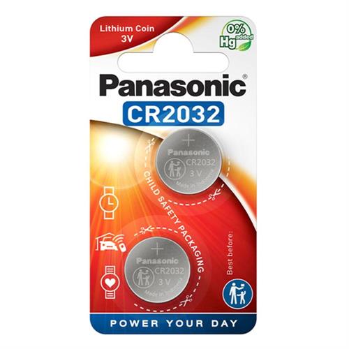 Panasonic Batterie al Litio CR2032, blister 2 pezzi