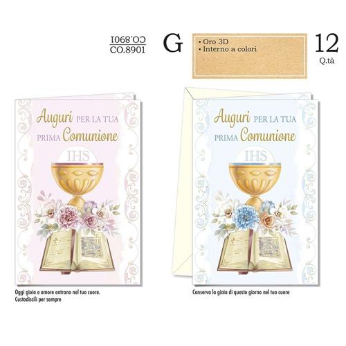 Cromo Biglietti Comunione, 12 Pezzi