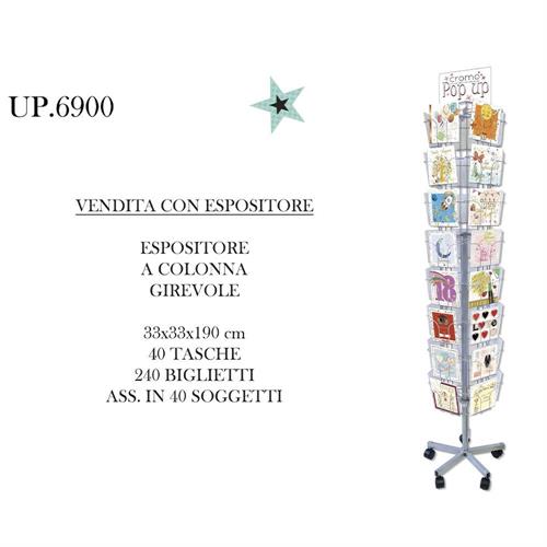 Cromo Espositore girevole assortiento biglietti POP-UP, 240 Pezzi