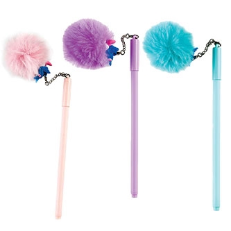 CENTRUM Penna a sfera Unicorn Pompon, inchiostro blu 0,7 mm, 24 pezzi