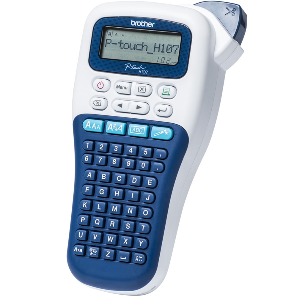 BROTHER Etichettatrice portatile PT-H107B, bianco/blu