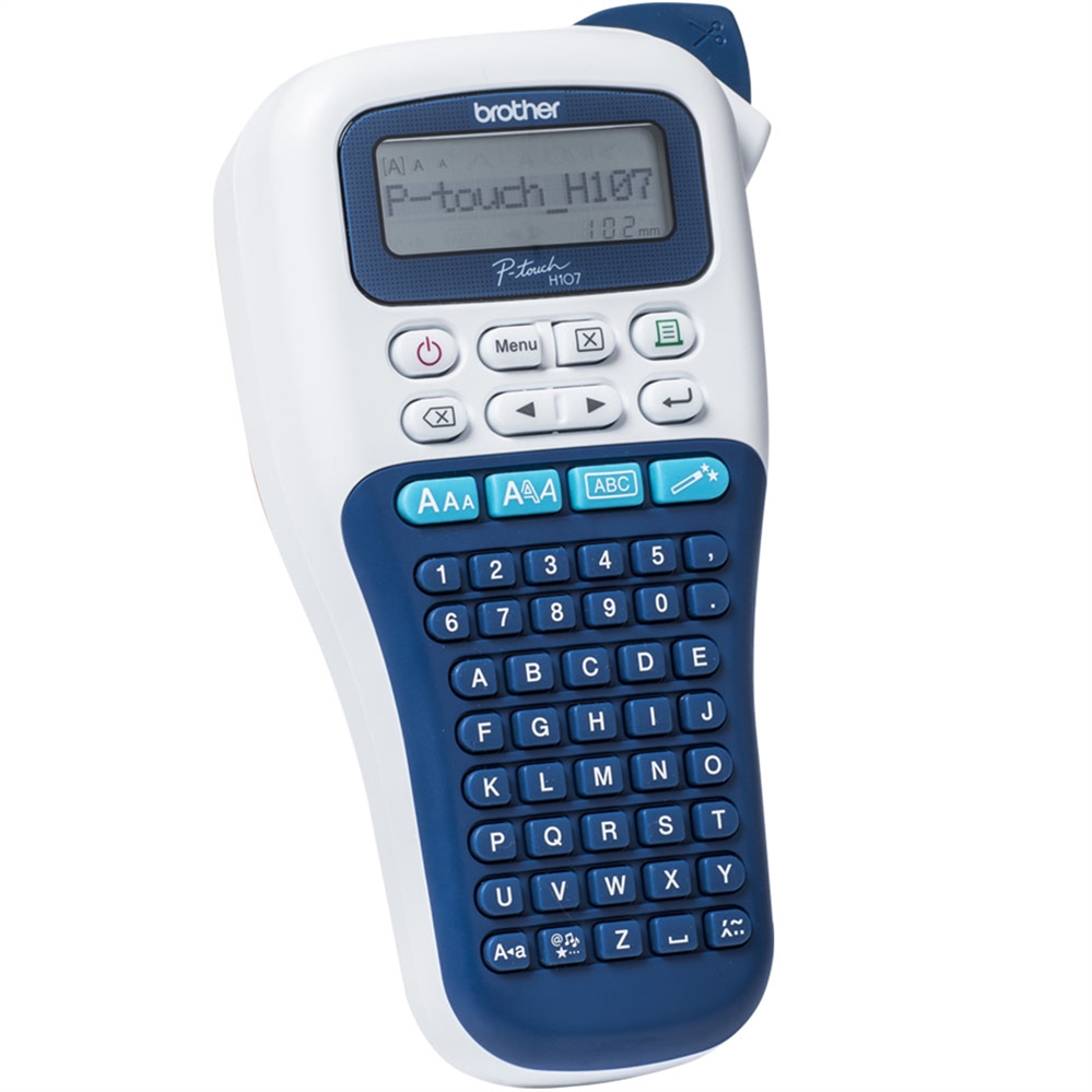 BROTHER Etichettatrice portatile PT-H107B, bianco/blu