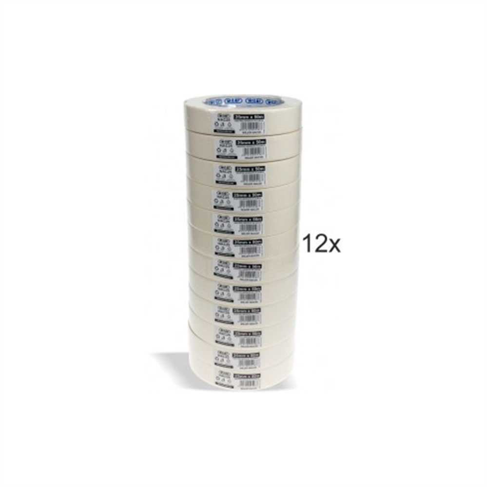 Wiler Nastro in carta per mascheratura, 25x50 mt, Bianco