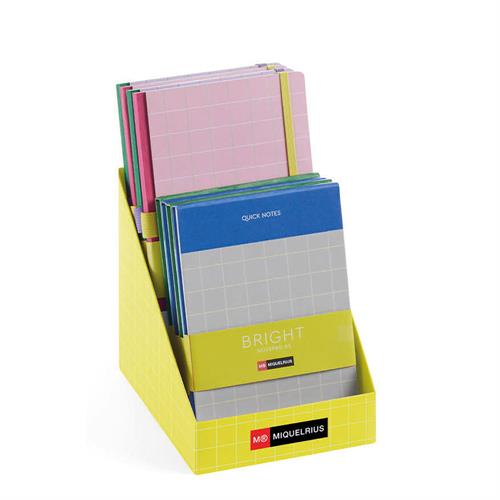 Miquelrius Display Notebooks & Notepads bright, 12 pezzi