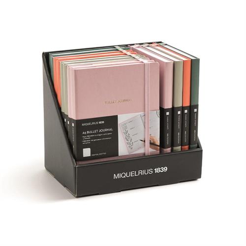 Miquelrius Display Notebooks Bullet journal, 12 pezzi
