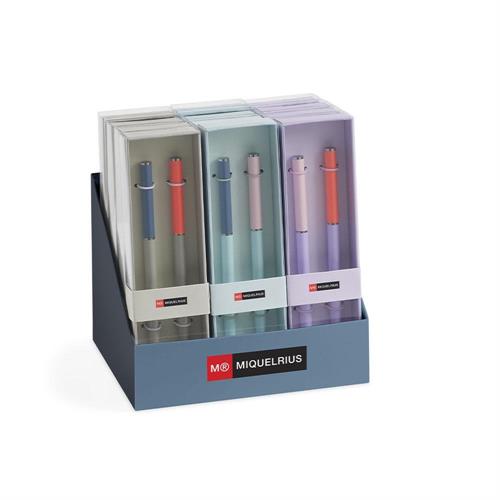 Miquelrius Display 12 Sets da 2 Penna in metallo
