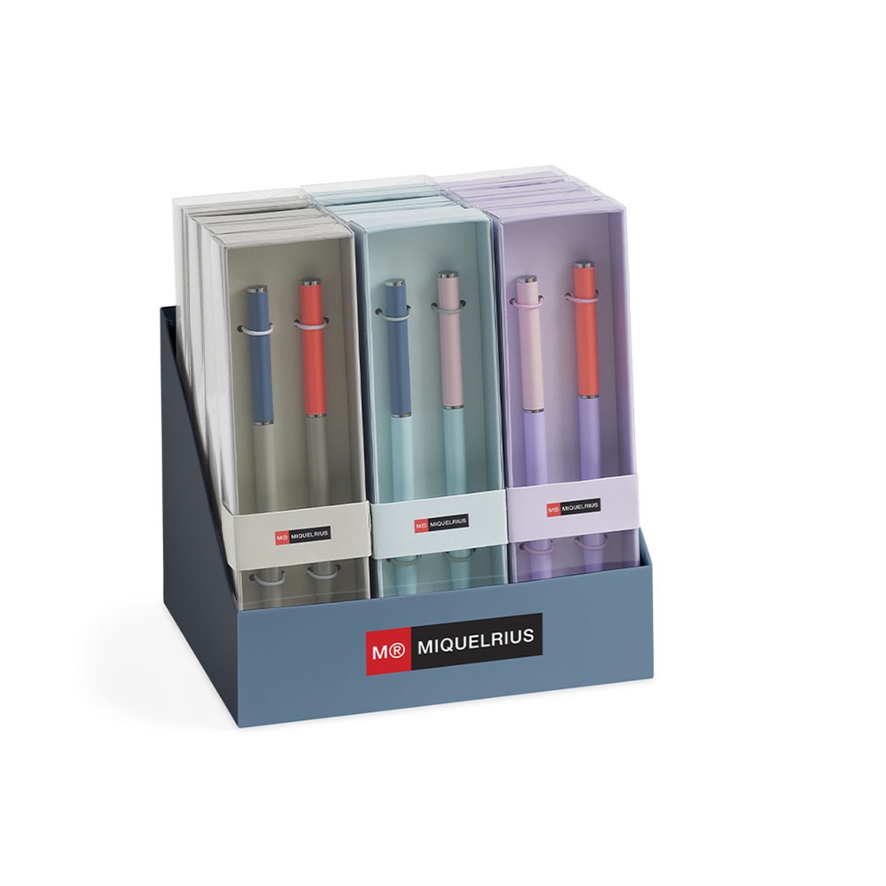 Miquelrius Display 12 Sets da 2 Penna in metallo