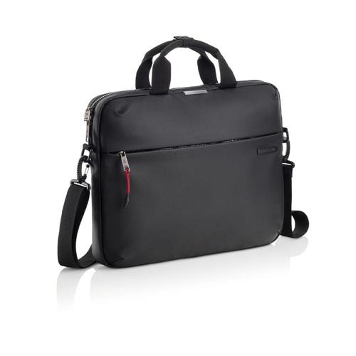 Miquelrius Borsa PC idrorepellente con tracolla, Nero