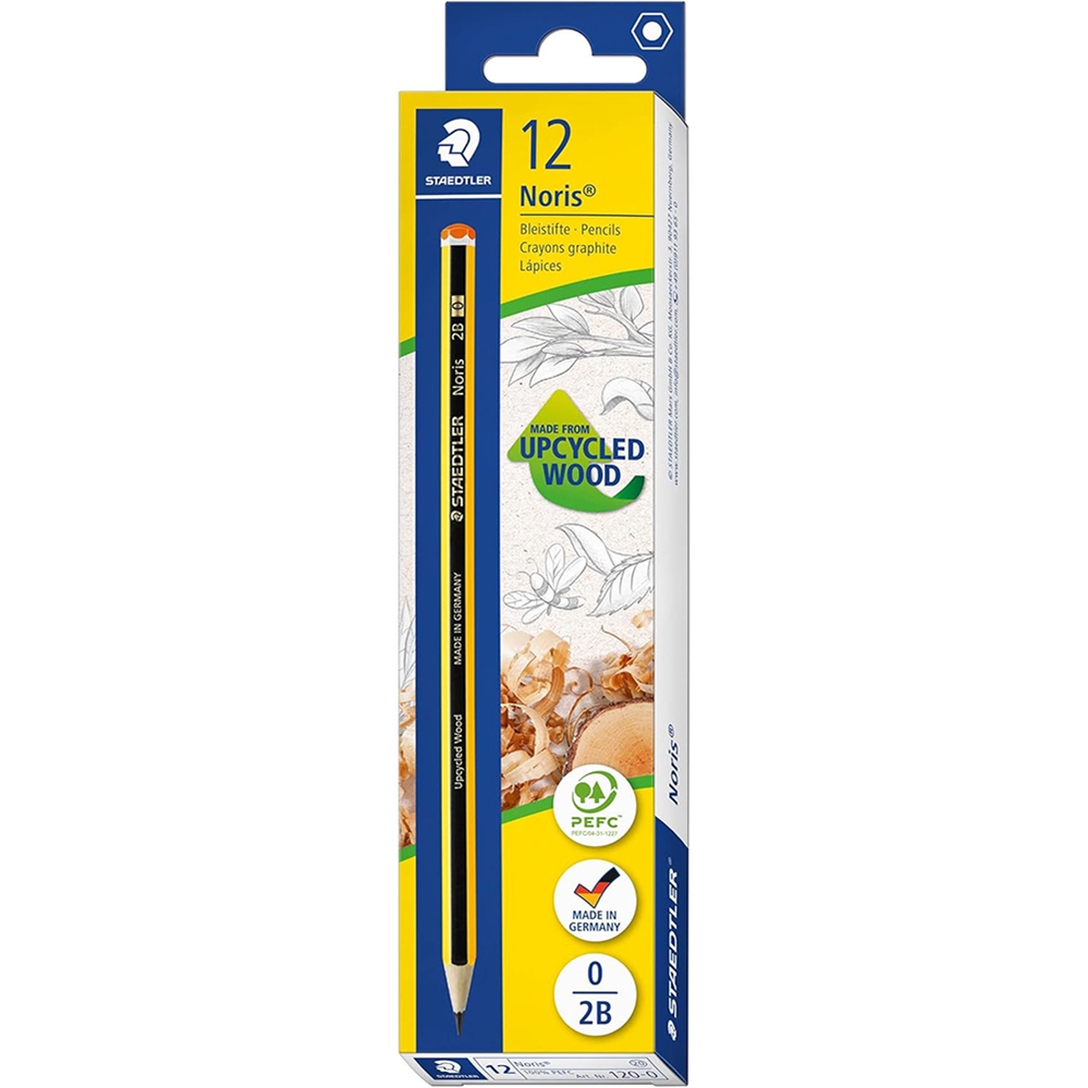 Staedtler Noris Matita in grafite, 2B, fusto esagonale,12 pezzi