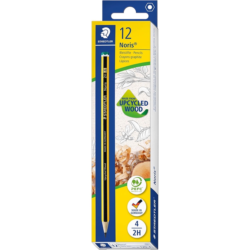 Staedtler Noris Matita in grafite, 2H, esagonale, 12 pezzi
