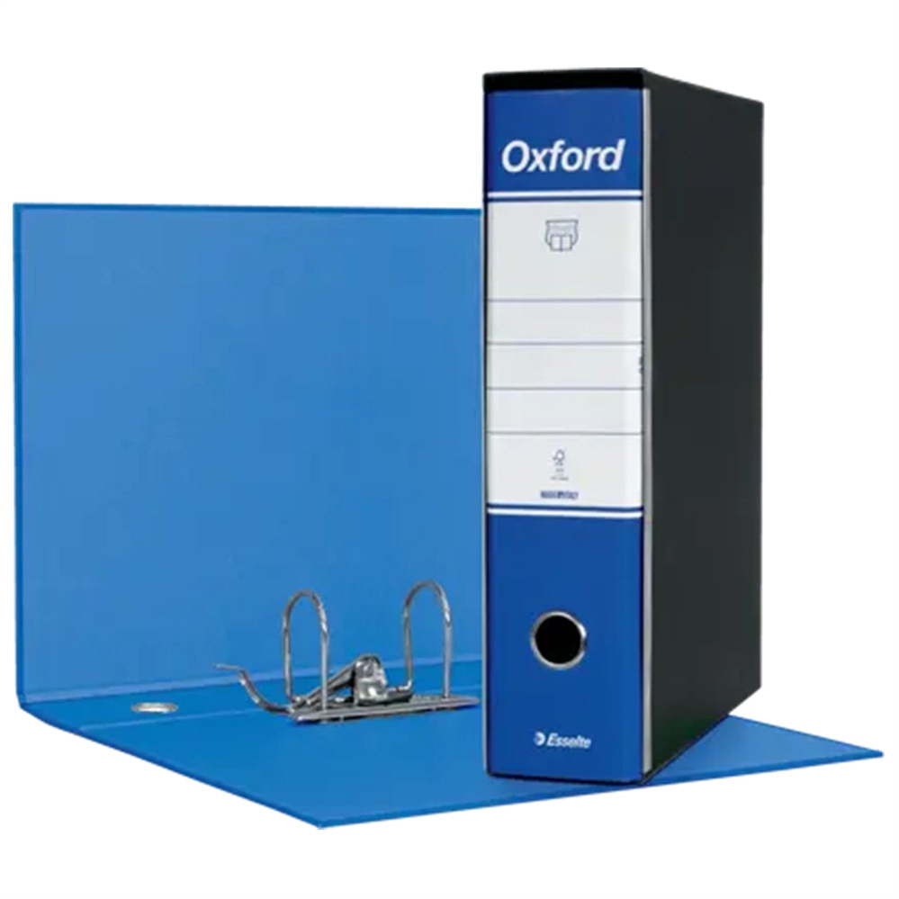Esselte Registratore Oxford, Protocollo, Dorso 8 cm, Blu