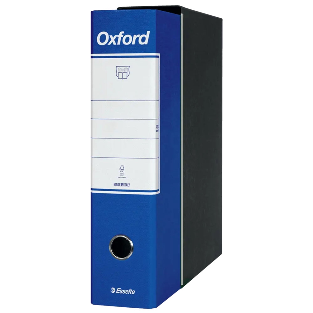 Esselte Registratore Oxford, Protocollo, Dorso 8 cm, Blu