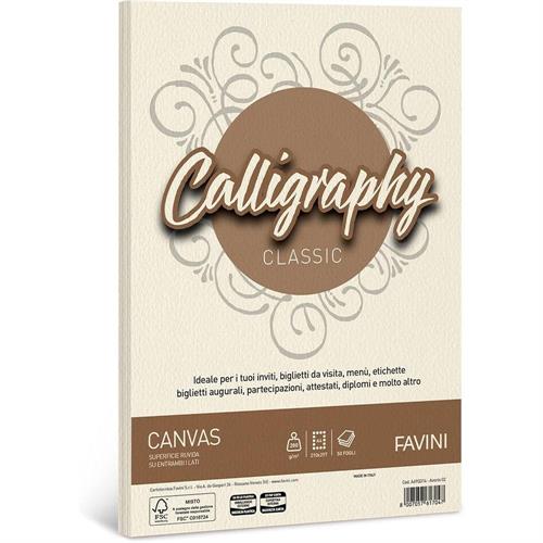 FAVINI Calligraphy Carta canvas A4 200 gr Avorio
