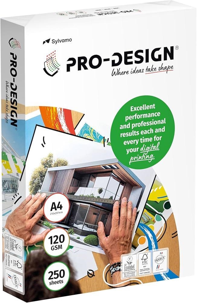PRO DESIGN Carta A4 per fotocopie 120 gr, 250 fogli
