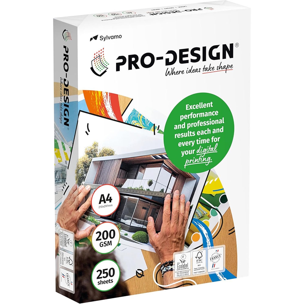 PRO DESIGN Carta A4 per fotocopie 200 gr, 250 fogli