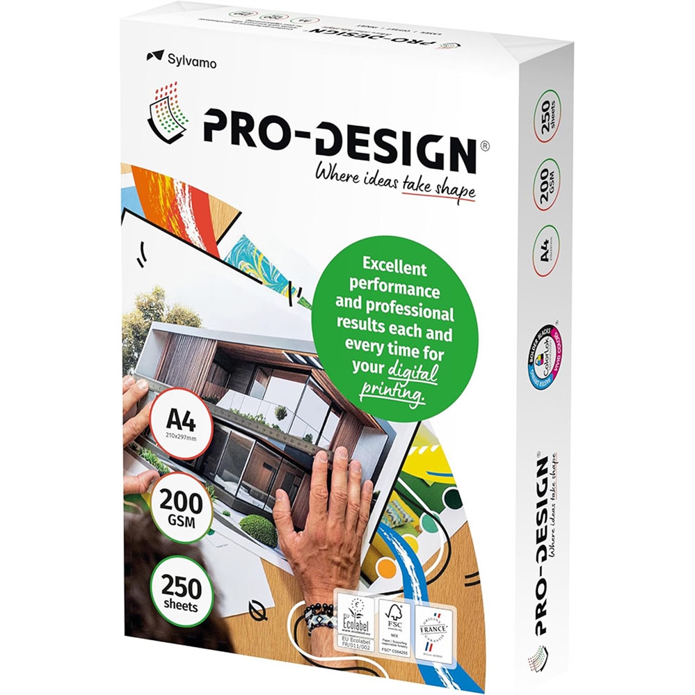 PRO DESIGN Carta A4 per fotocopie 200 gr, 250 fogli