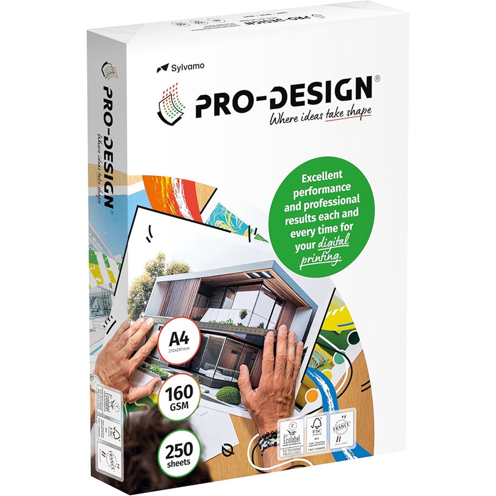 PRO DESIGN Carta A4 per fotocopie 160 gr, 250 fogli