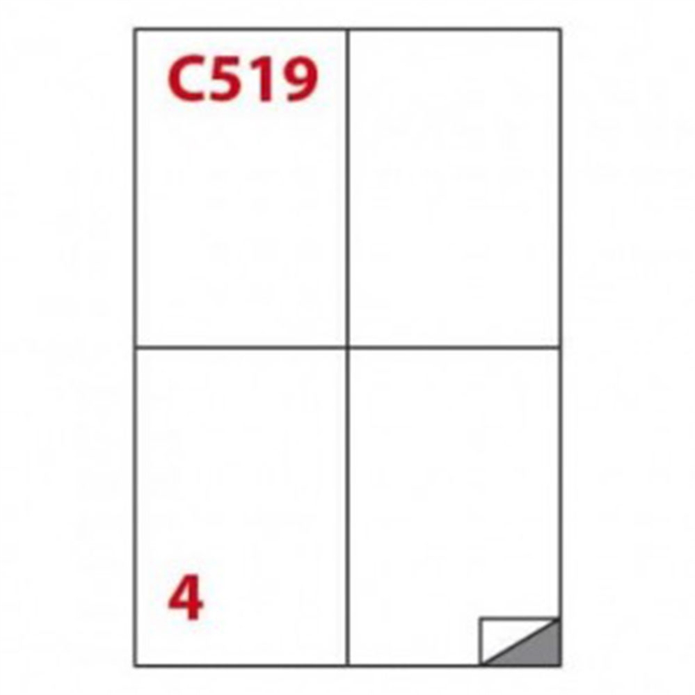 MARKIN Etichette bianche A4, 105x148,5 mm, senza margine, 400 etichette