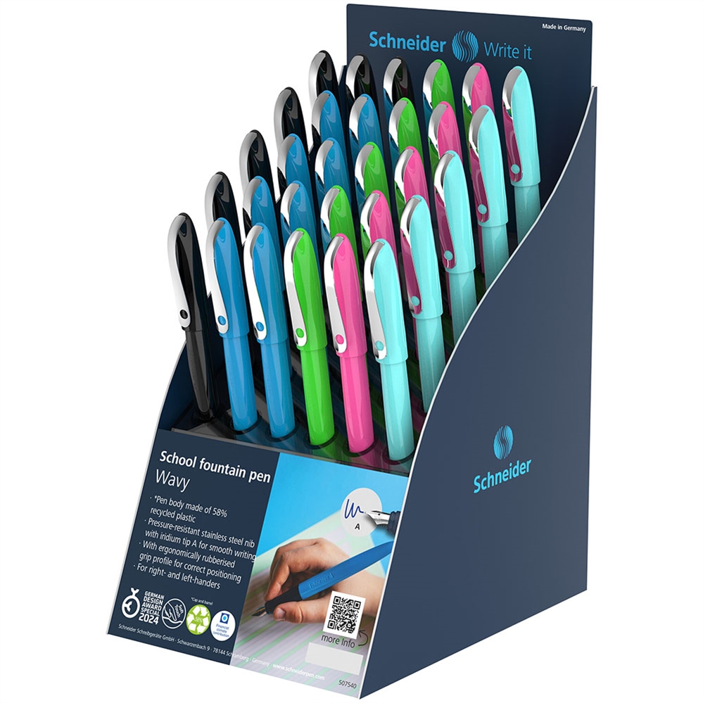 SCHNEIDER Bundle WAVY + SHINE UP con espositore penne TOPS in omaggio