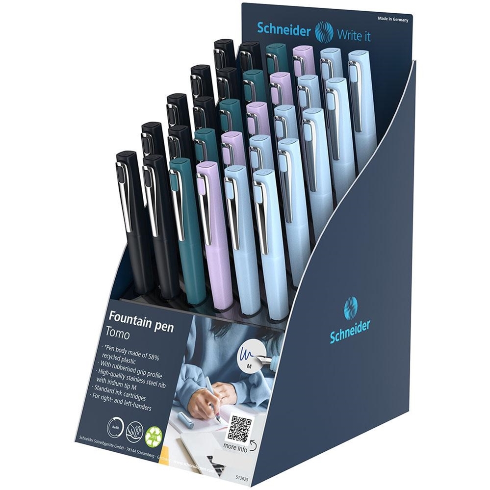 SCHNEIDER Espositore TOMO Penna stilografica, 30 pezzi