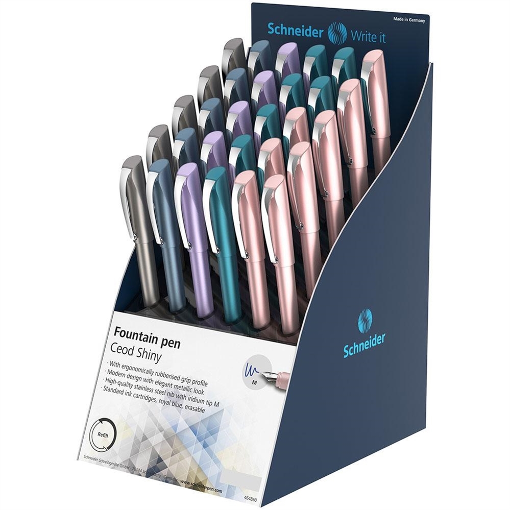 SCHNEIDER Espositore CEOD SHINY Penna stilografica, 30 pezzi